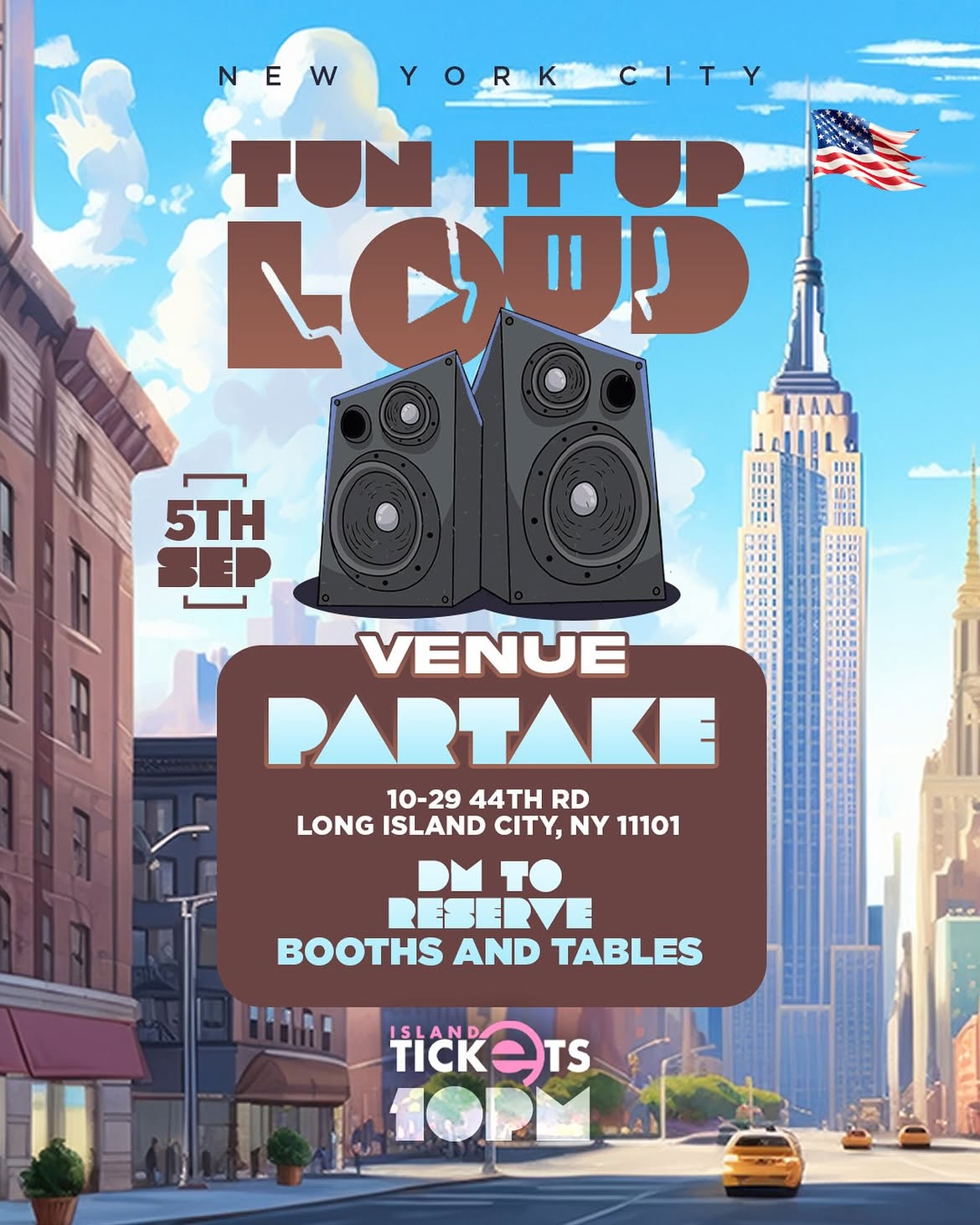 Tun It Up Loud NYC flyer