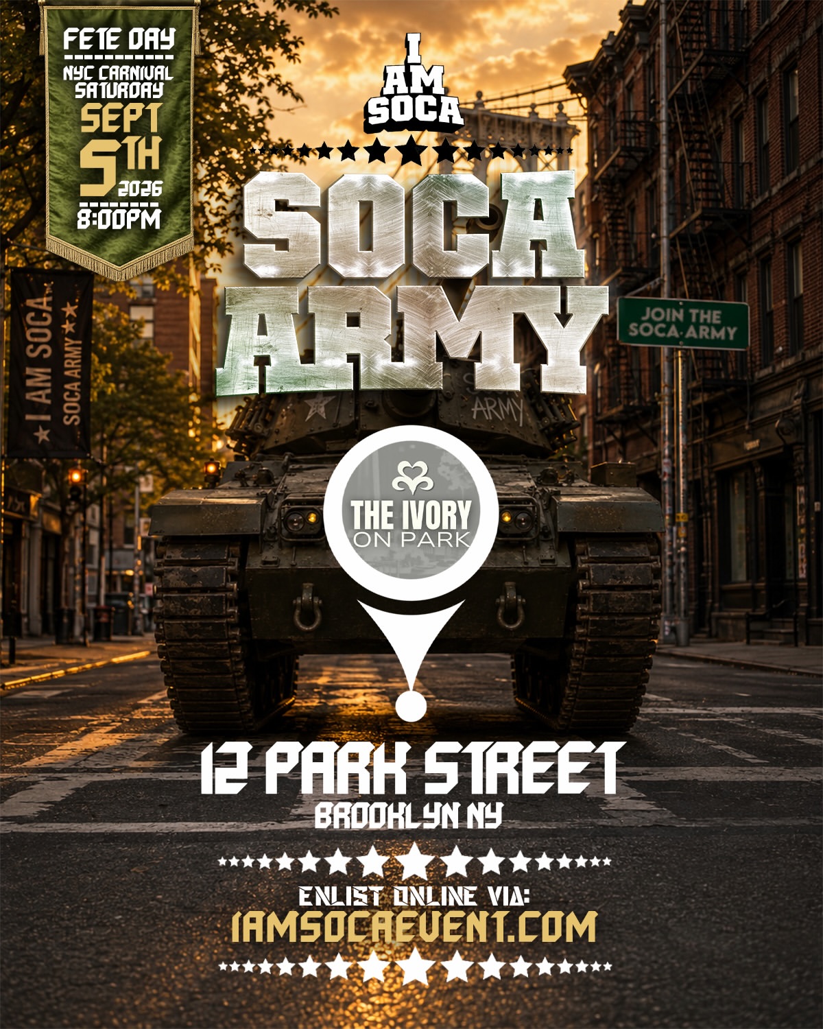 Soca Army — I Am Soca flyer